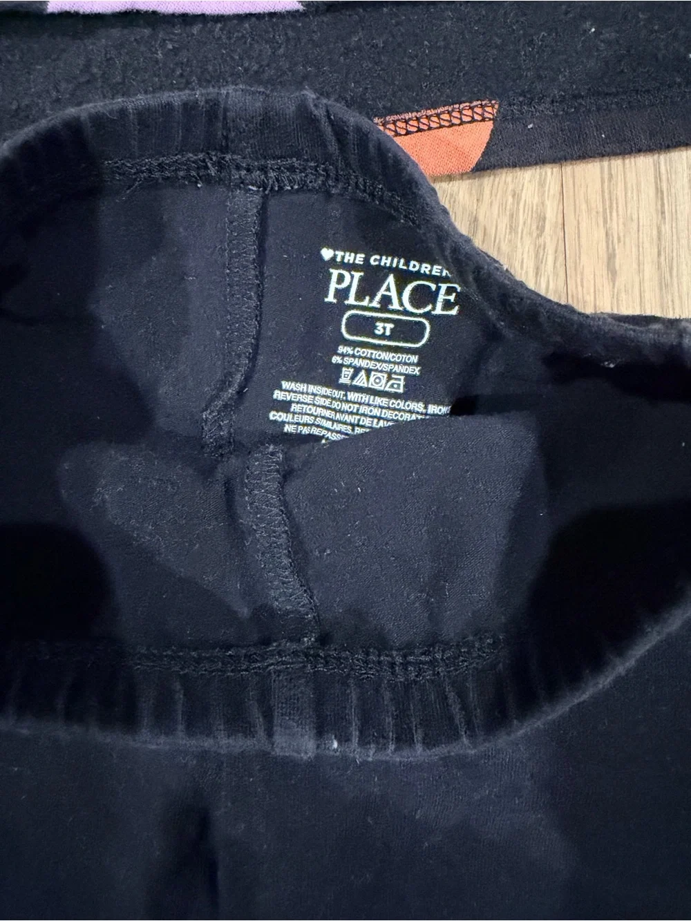 The Children’s Place smiley sweatshirt and leggings outfit